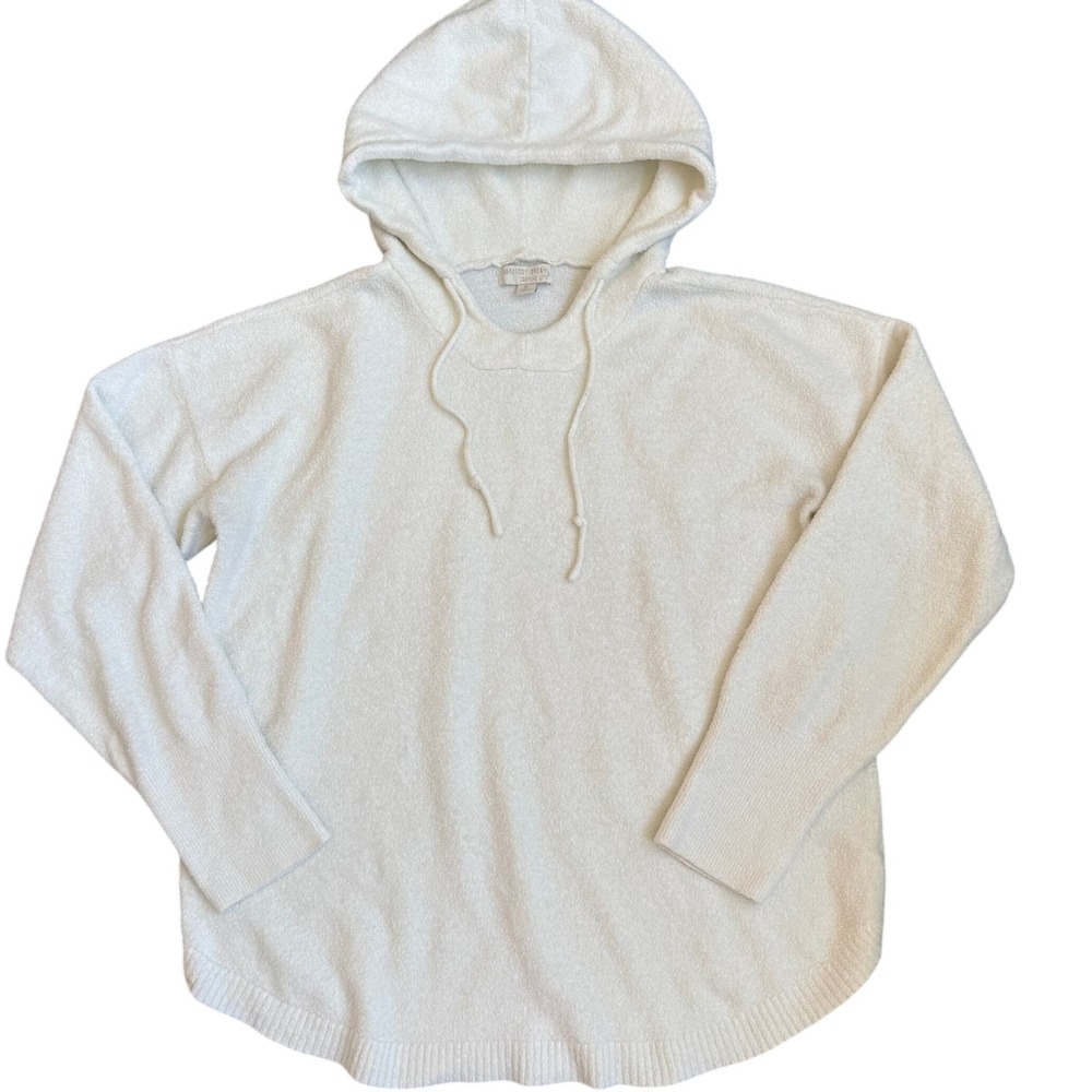 Barefoot Dreams Hoodie XL White CozyChic Ultra Lite Pullover Sweatshirt